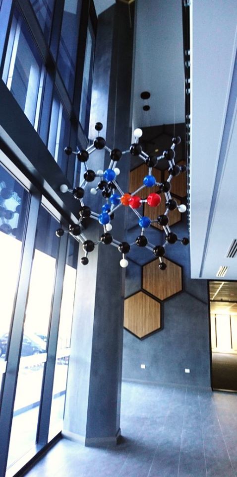 Giant molecular model of the haem group from a haemoglobin protein