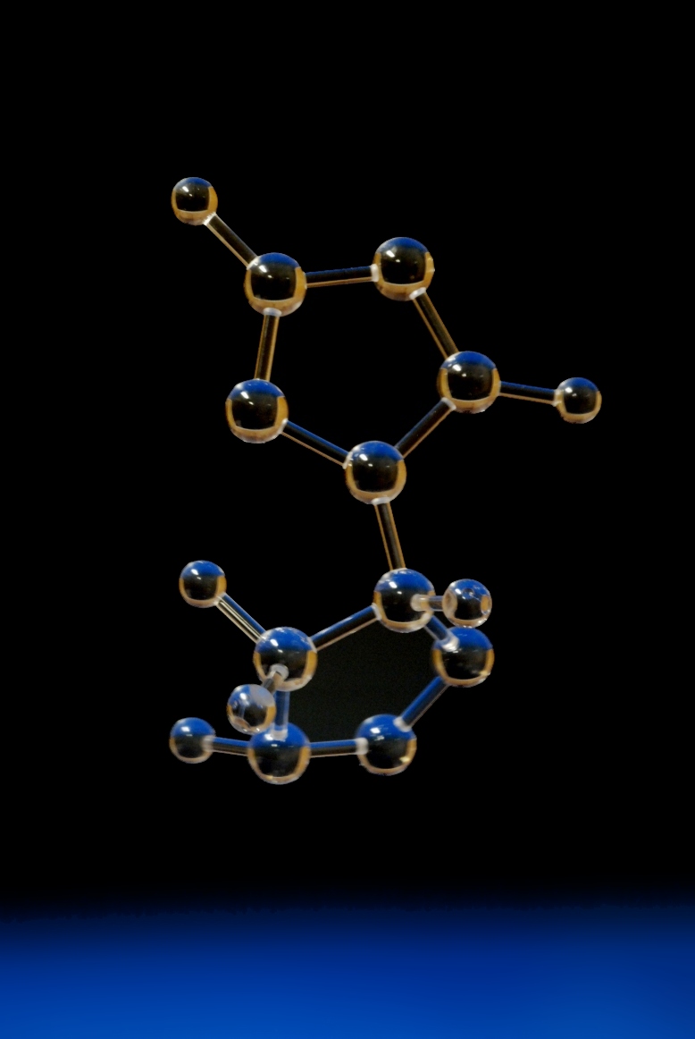 Transparent perspex molecular model