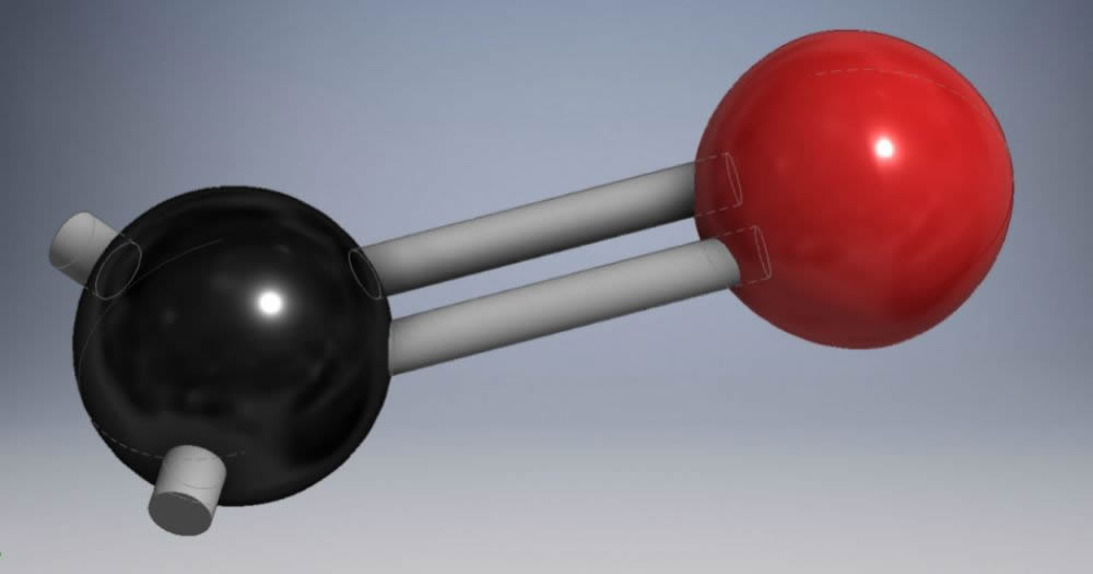 Carbonyl group giant molecular model atom