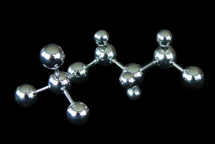 Metallised molecular model