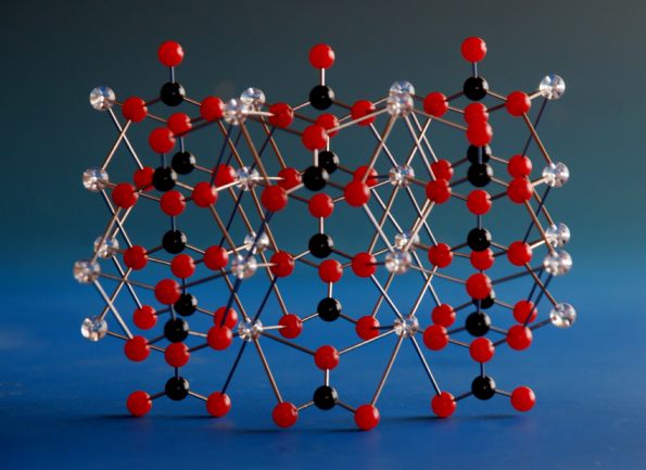 Crystal structure model of Vaterite, CaCO3