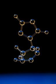 Clear acrylic molecular model